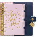 PUKKA PAD Personal Planner, Floral, 7.48 x 6.42, Blue/Pink/White/Yellow Cover, 12-Month, Undated (9199CD)