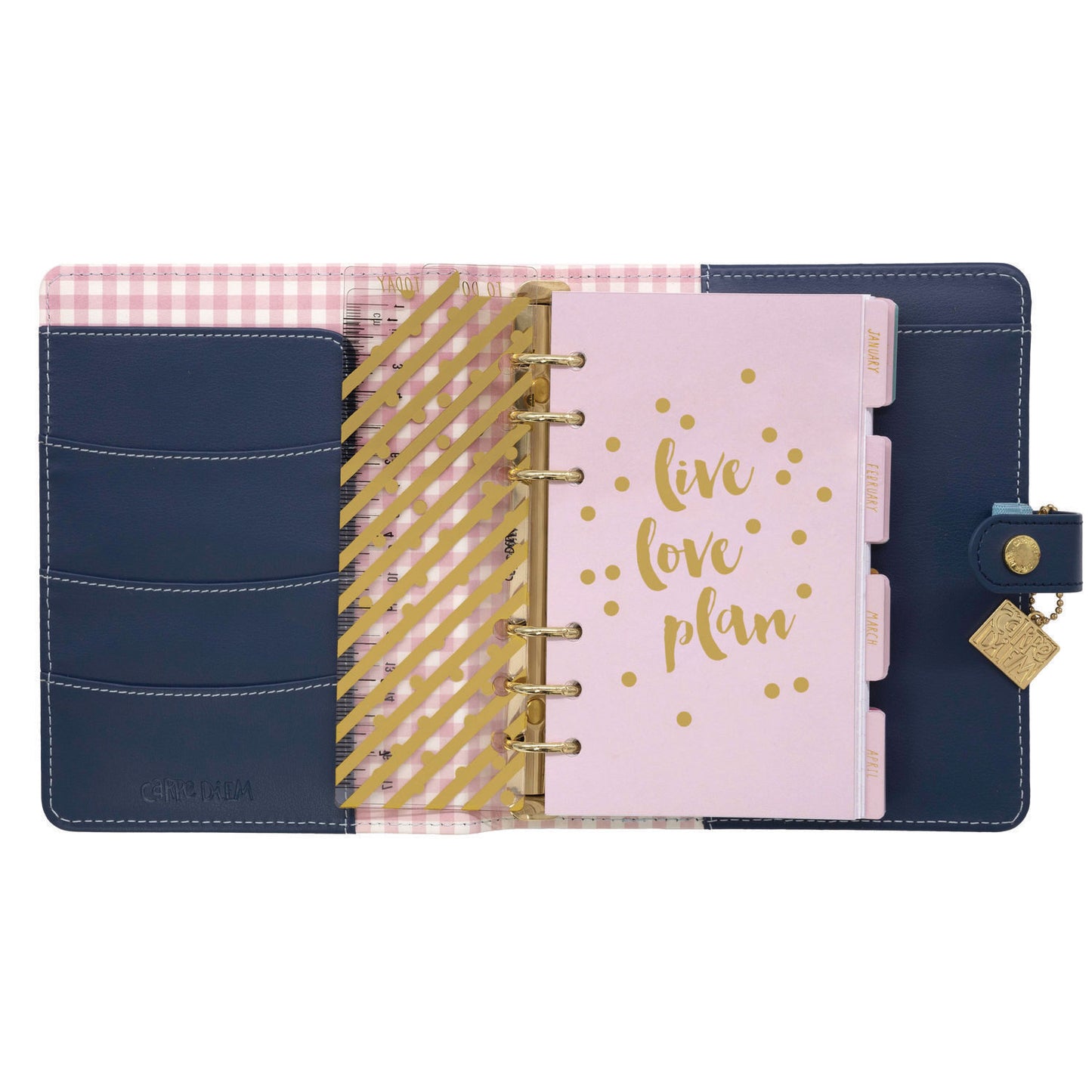 PUKKA PAD Personal Planner, Floral, 7.48 x 6.42, Blue/Pink/White/Yellow Cover, 12-Month, Undated (9199CD)