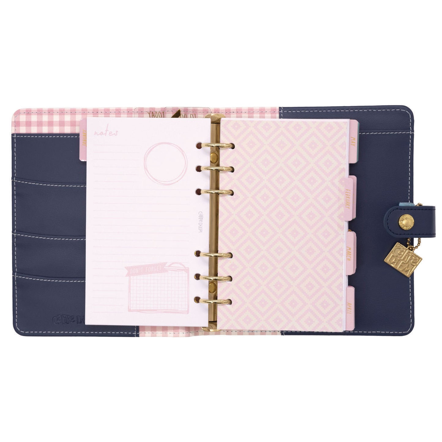 PUKKA PAD Personal Planner, Floral, 7.48 x 6.42, Blue/Pink/White/Yellow Cover, 12-Month, Undated (9199CD)