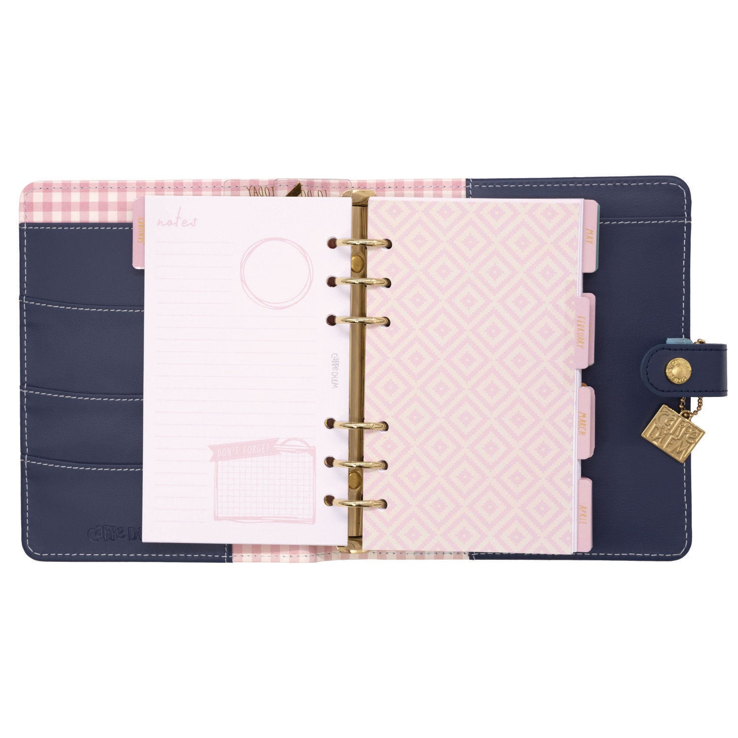 PUKKA PAD Personal Planner, Floral, 7.48 x 6.42, Blue/Pink/White/Yellow Cover, 12-Month, Undated (9199CD)