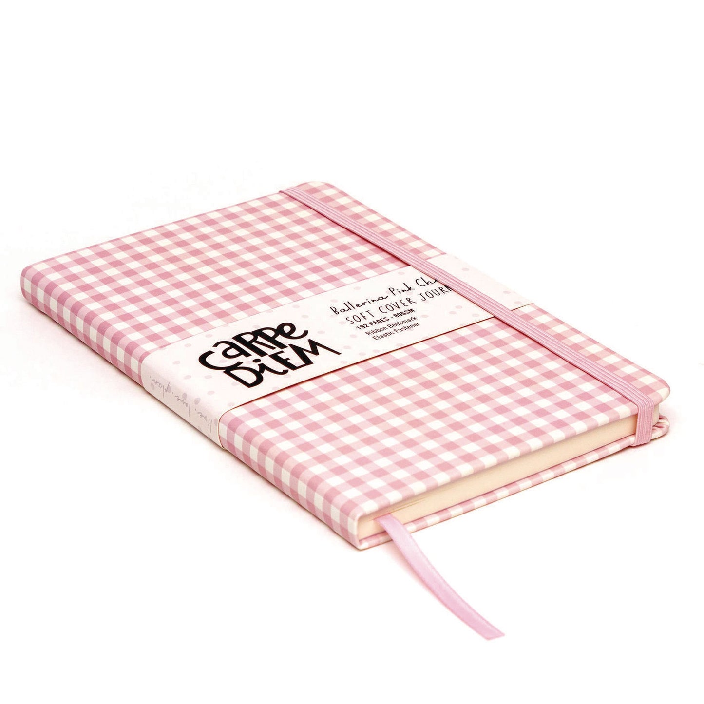 PUKKA PAD Soft Cover Journal, Medium/College Rule, Pink/White Check Cover, (96) 8.3 x 5.2 Sheets, 3/Pack (9371CD)