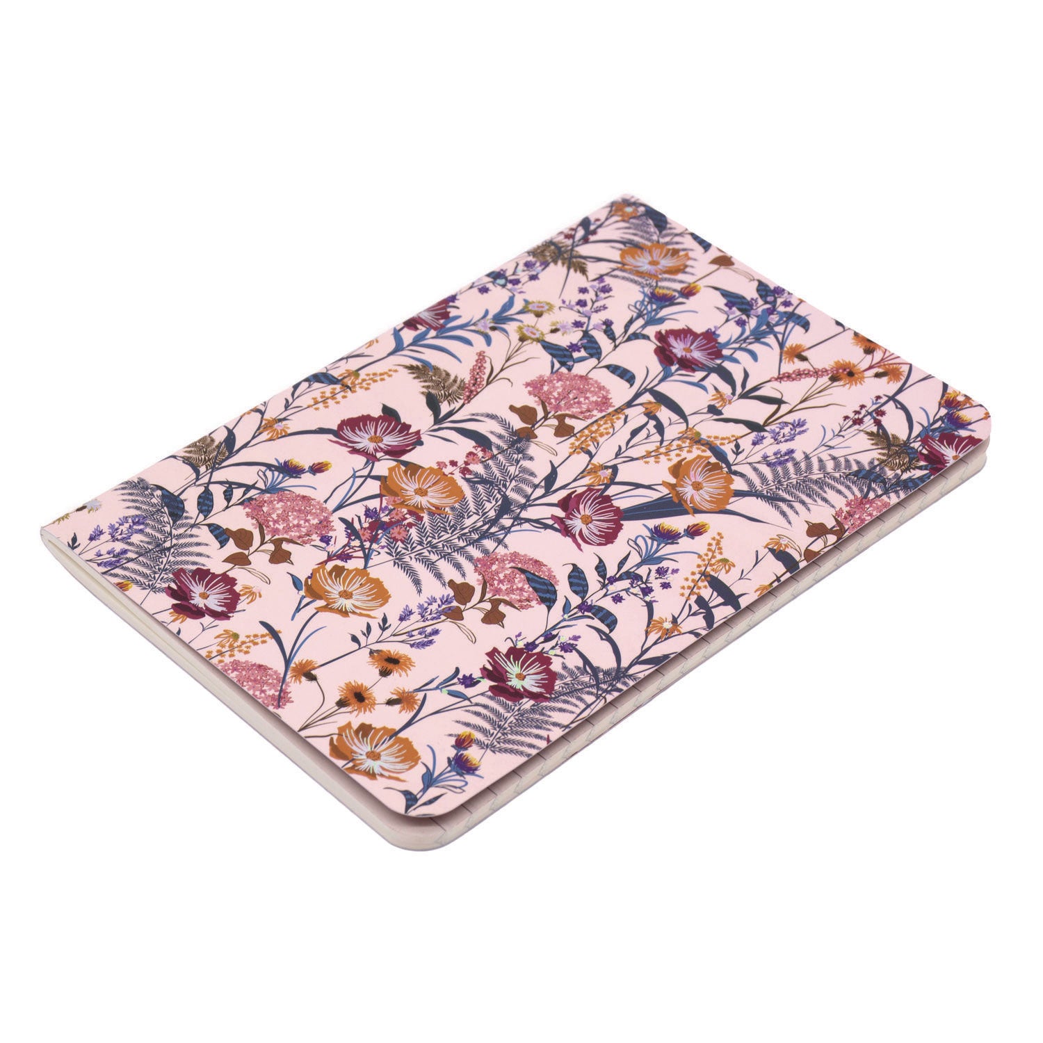 PUKKA PAD B6 Stitched Exercise Book, Narrow Rule, Assorted Blum Floral Covers, (40) 6.8 x 4.6 Sheets, 3/Pack (9503BLM)