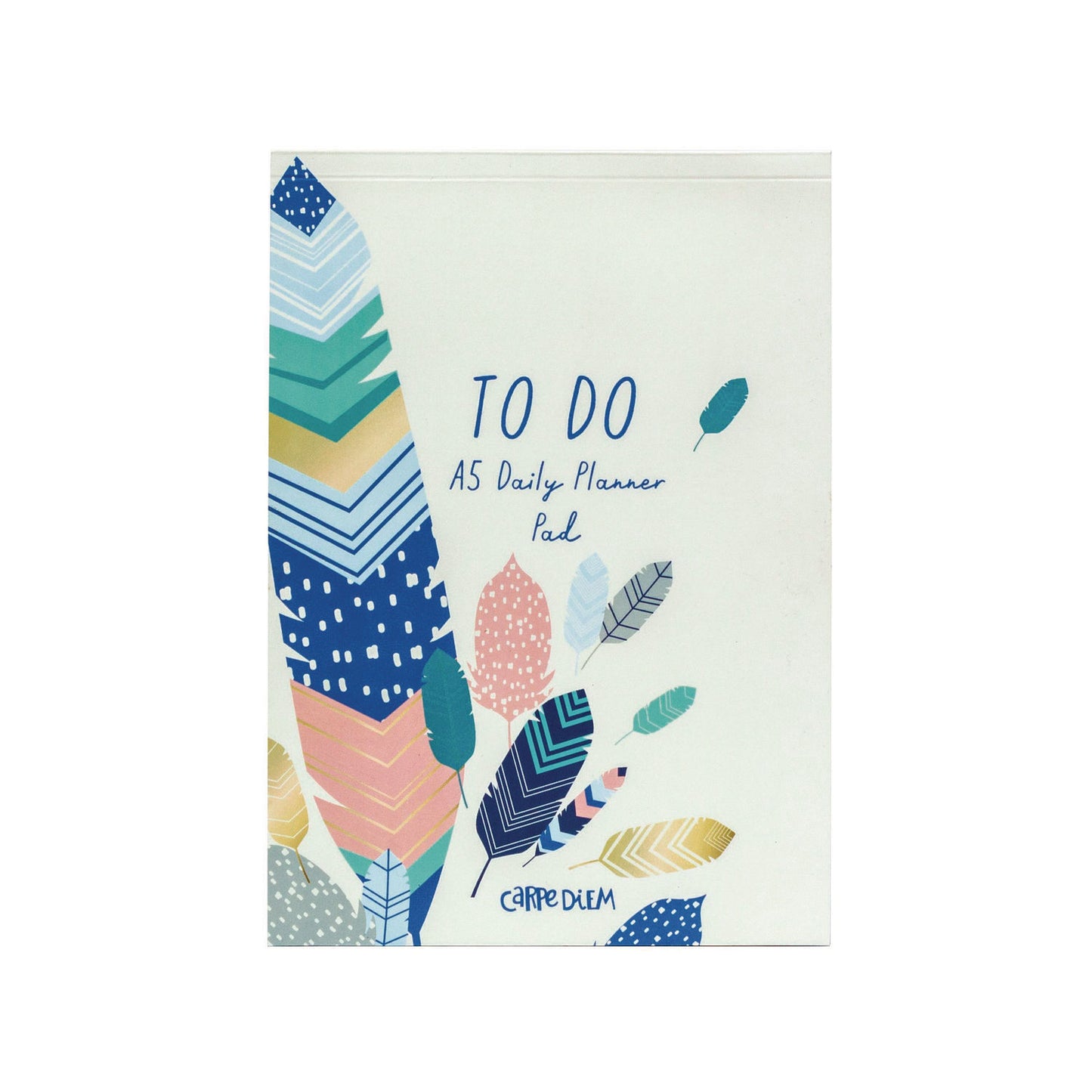 PUKKA PAD Daily Planner, Feathers, 8.27 x 5.83, Blue/Cream/Pink Cover, 2-Month, Undated, 6/Pack (9218CD)