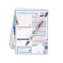 PUKKA PAD Daily Planner, Feathers, 8.27 x 5.83, Blue/Cream/Pink Cover, 2-Month, Undated, 6/Pack (9218CD)