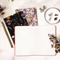 PUKKA PAD B6 Stitched Exercise Book, Narrow Rule, Assorted Blum Floral Covers, (40) 6.8 x 4.6 Sheets, 3/Pack (9503BLM)