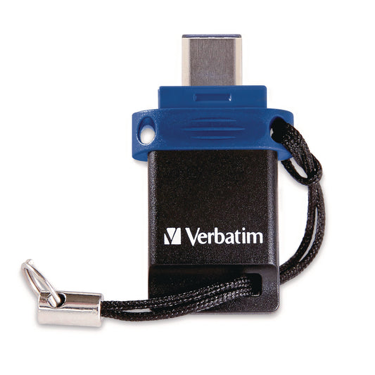 Verbatim Store n' Go Dual USB 3.2 Gen 1 Flash Drive for USB-C Devices, Blue (71275)