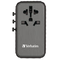 Verbatim UTA-06 Gan III Universal Travel Adapter, (2) USB-A/(2) USB-C/Quick Charge 4+ (32121)