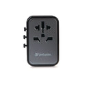 Verbatim UTA-09 Gan III Universal Travel Adapter, (2) USB-A/(2) USB-C/USB-C with Power Delivery 3.0 (32124)