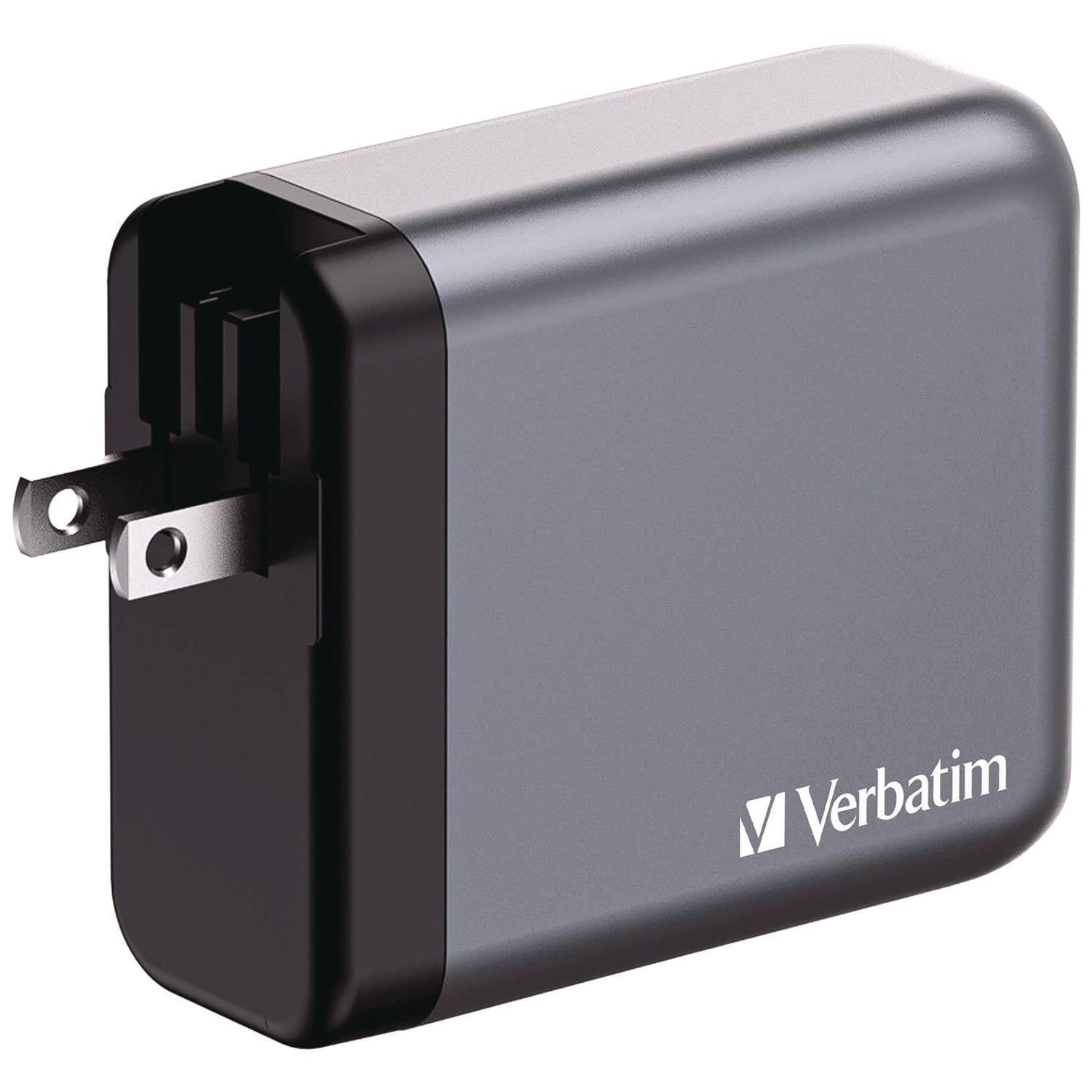 Verbatim 140 W 4-Port GaN Wall Charger, Black/Gray (32203)