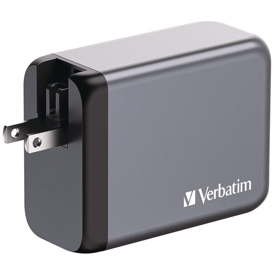 Verbatim 200 W 4-Port GaN Wall Charger, Black/Gray (32204)