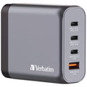 Verbatim 140 W 4-Port GaN Wall Charger, Black/Gray (32203)