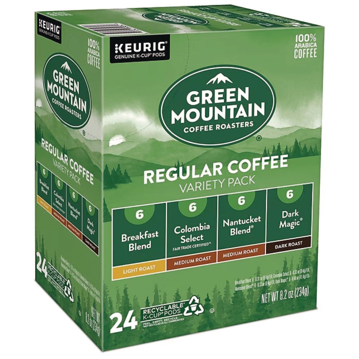 Keurig Regular Variety Pack Coffee K-Cups, Assorted Flavors, 96/Carton (9974CT)