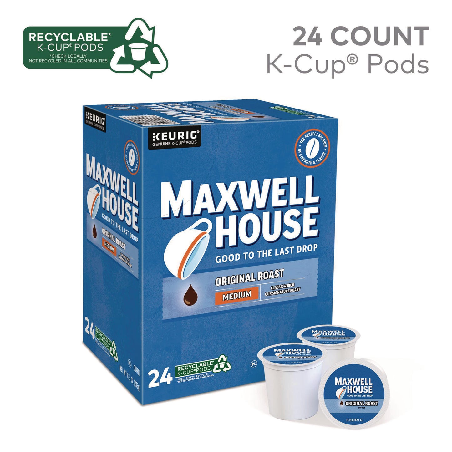 Maxwell House Original Roast K-Cups, 96/Carton (5469CT)