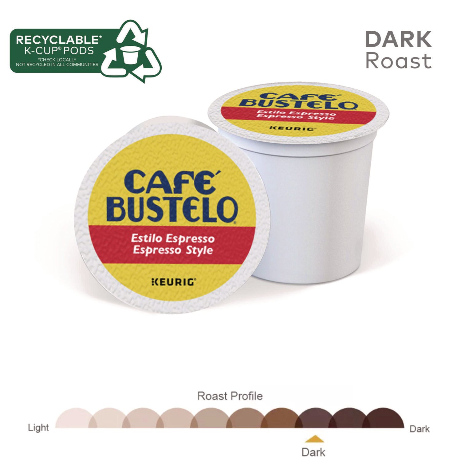 Cafe Bustelo Espresso Style K-Cups, 96/Carton (6106CT)