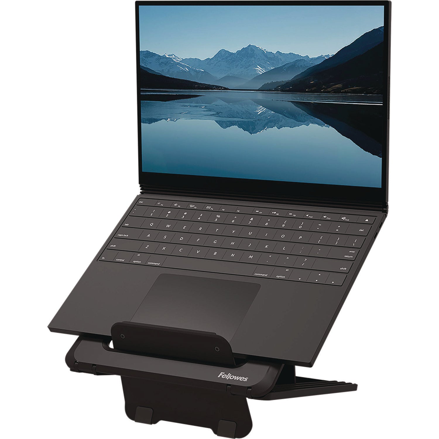 Fellowes Breyta Laptop Stand, 9.25" x 10.55" x 0.55" to 8", Black, Supports Up to 8.8 lbs (100098500)