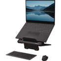 Fellowes Breyta Laptop Stand, 9.25" x 10.55" x 0.55" to 8", Black, Supports Up to 8.8 lbs (100098500)