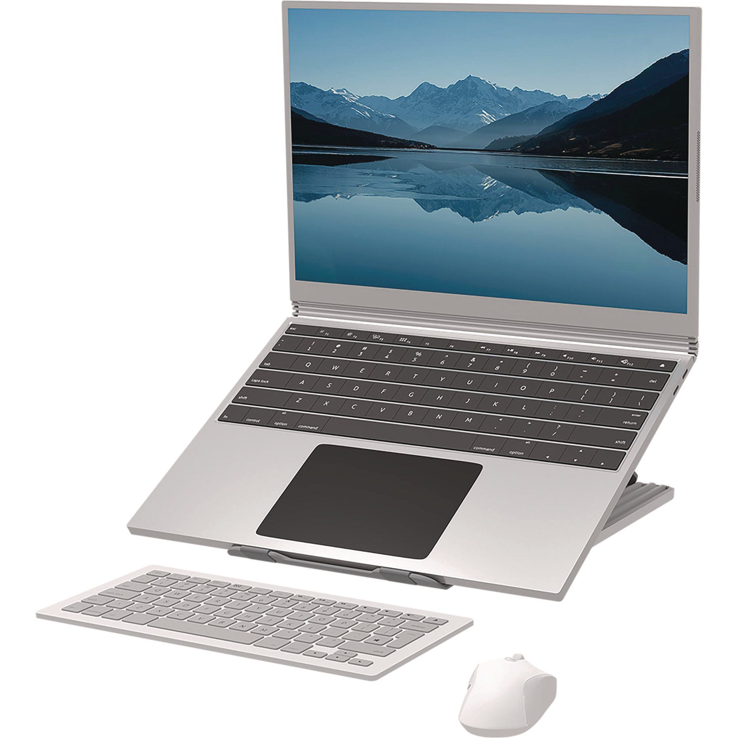 Fellowes Breyta Laptop Stand, 9.25" x 10.55" x 0.55" to 8", White, Supports Up to 8.8 lbs (100098501)