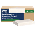 Tork Foodservice Cleaning Towel, 1-Ply, 5 x 10.75, White, 150 Sheets/Carton (192197)