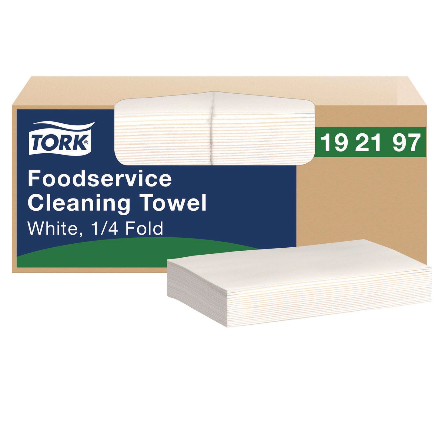 Tork Foodservice Cleaning Towel, 1-Ply, 5 x 10.75, White, 150 Sheets/Carton (192197)