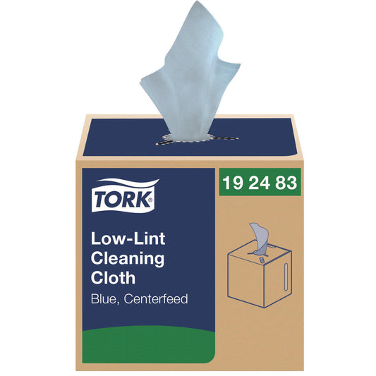 Tork Low-Lint Cleaning Cloths, 1-Ply, 15 x 15, Blue, 240 Sheets, 4 Boxes/Carton (192483)