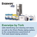 Tork Chem-Ready Wiping Rolls, 1-Ply, 12 x 5.25, White, 180 Sheets, 6 Rolls/Carton (192840)