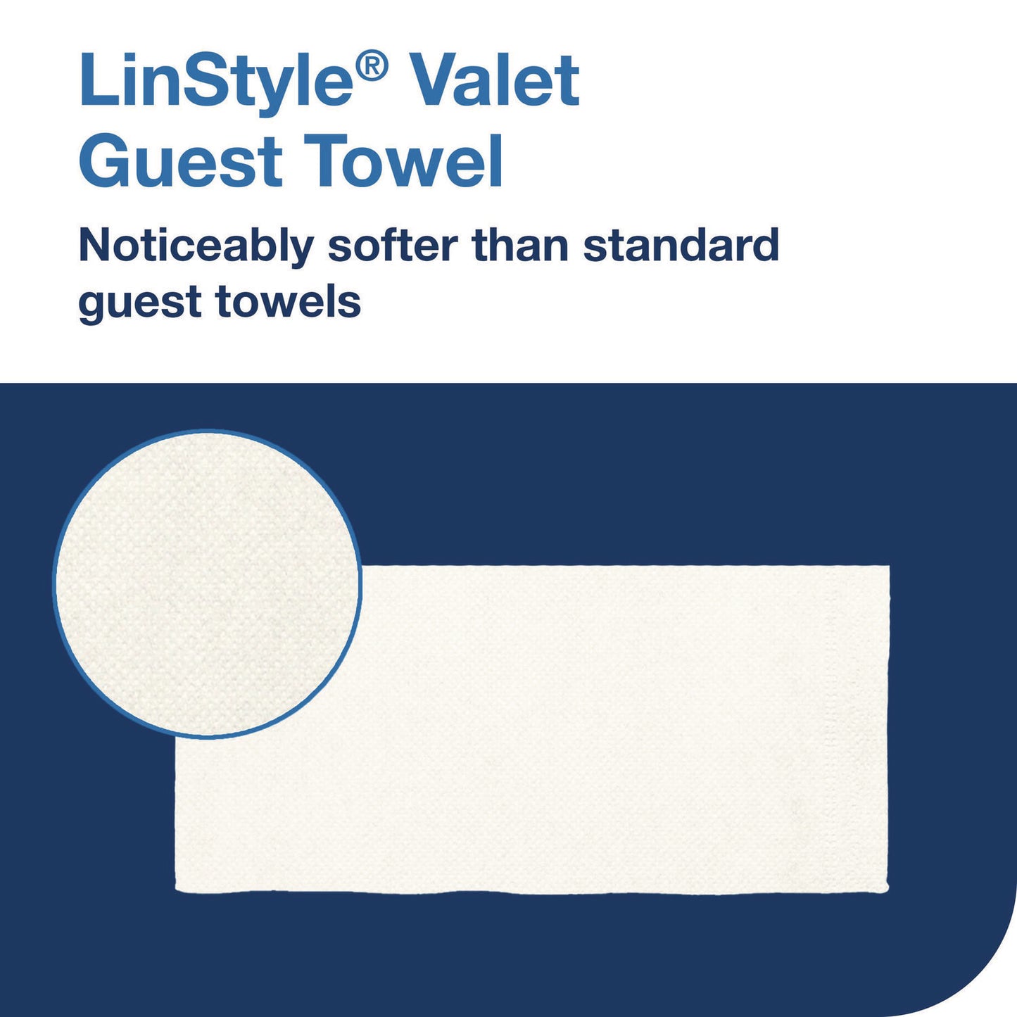 Tork LinStyle Valet Guest Towel, 1-Ply, 11.5 x 17, White, 100/Pack, 5 Packs/Carton (716001)