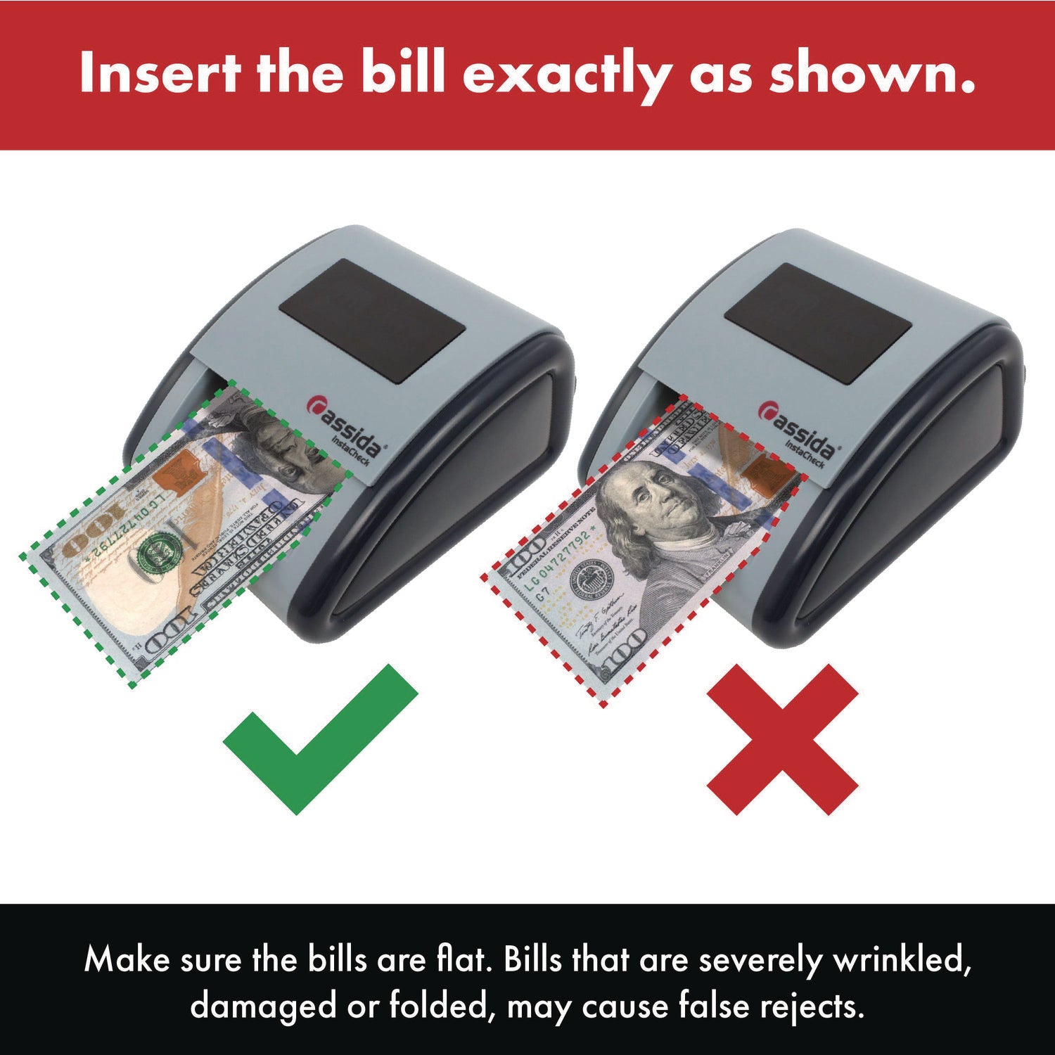 Cassida InstaCheck Counterfeit Detector, Infrared, Magnetic Strip Detection, U.S. Currency