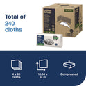 Tork Industrial Heavy-Duty Cleaning Cloth, 1-Ply, 13.97 x, 4.25, Unscented, White, 60 Cloths, 4/Carton (570481)