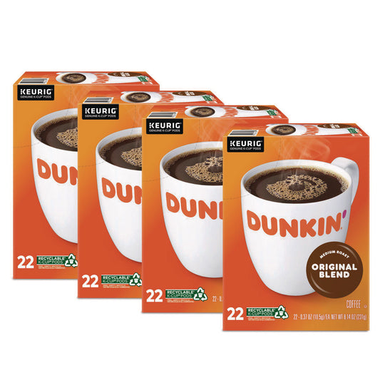 Dunkin Donuts K-Cup Pods, Dunkin Regular, 88/Carton (1267CT)