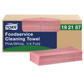 Tork Foodservice Cleaning Towel, 1-Ply, 6 x 10.75, Pink, 200/Carton (192187)