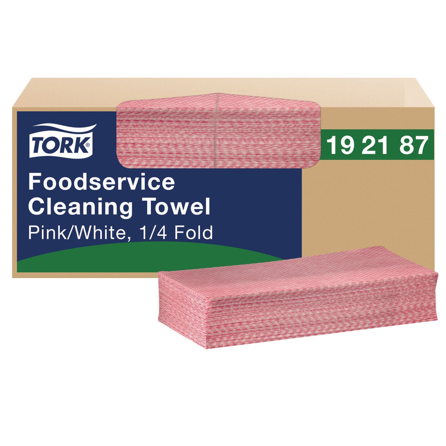 Tork Foodservice Cleaning Towel, 1-Ply, 6 x 10.75, Pink, 200/Carton (192187)