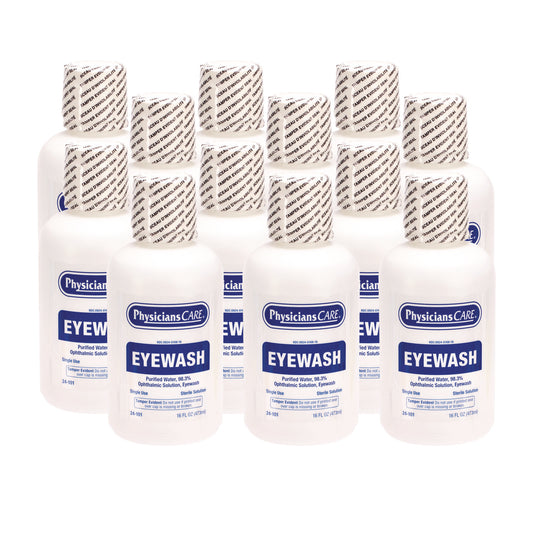 PhysiciansCare Eye Wash, 16 oz Bottle, 12/Carton (24101001EA)