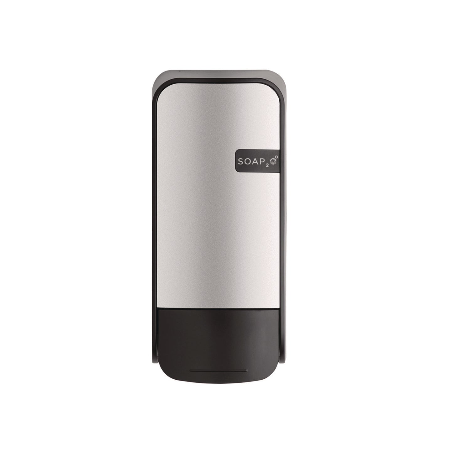 SOAP2O Wall-Mounted Dispenser, 5" x 5" x 11", Black/Faux Stainless Steel (2100BS13SPEA)