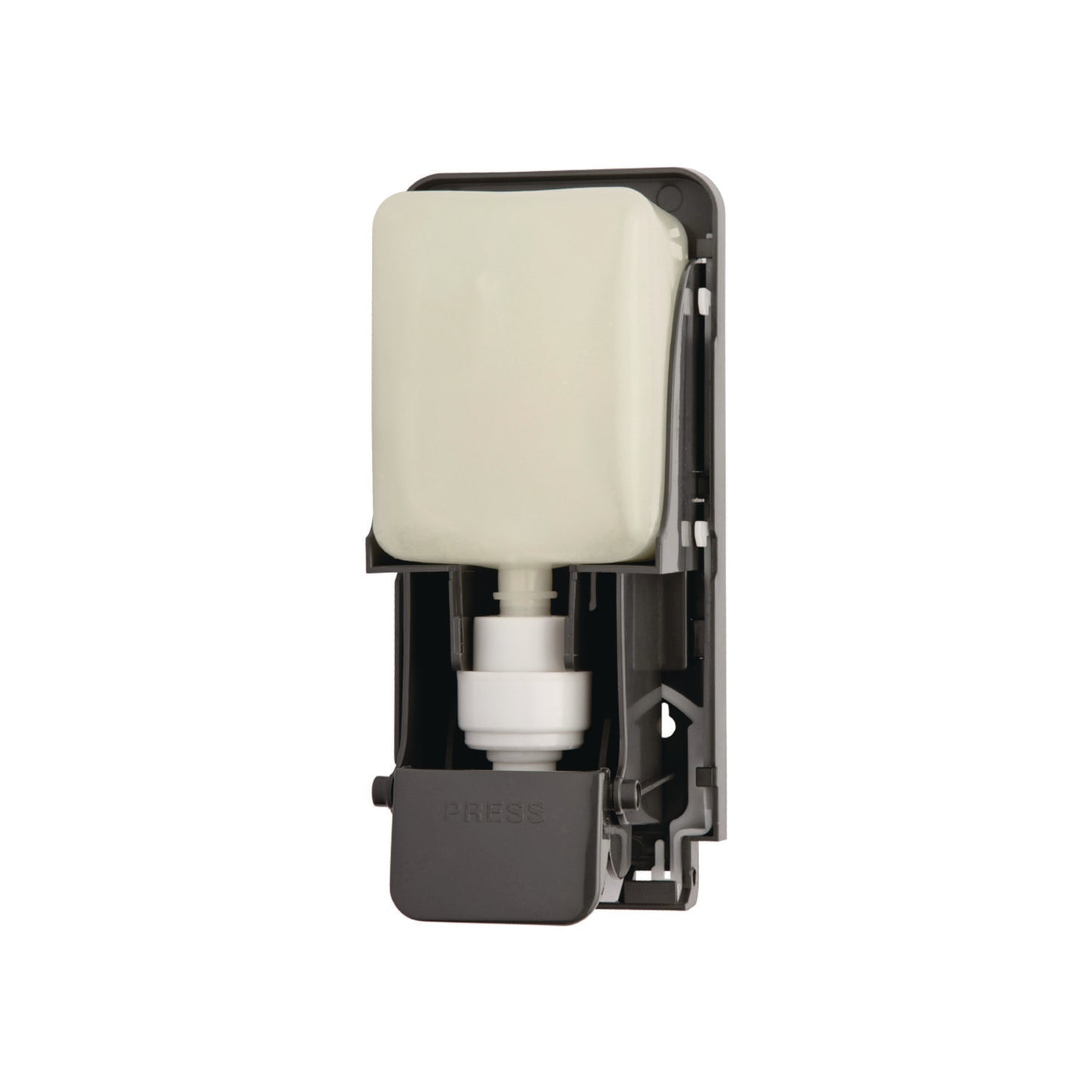 SOAP2O Wall-Mounted Dispenser, 5" x 5" x 11", Black/Faux Stainless Steel (2100BS13SPEA)