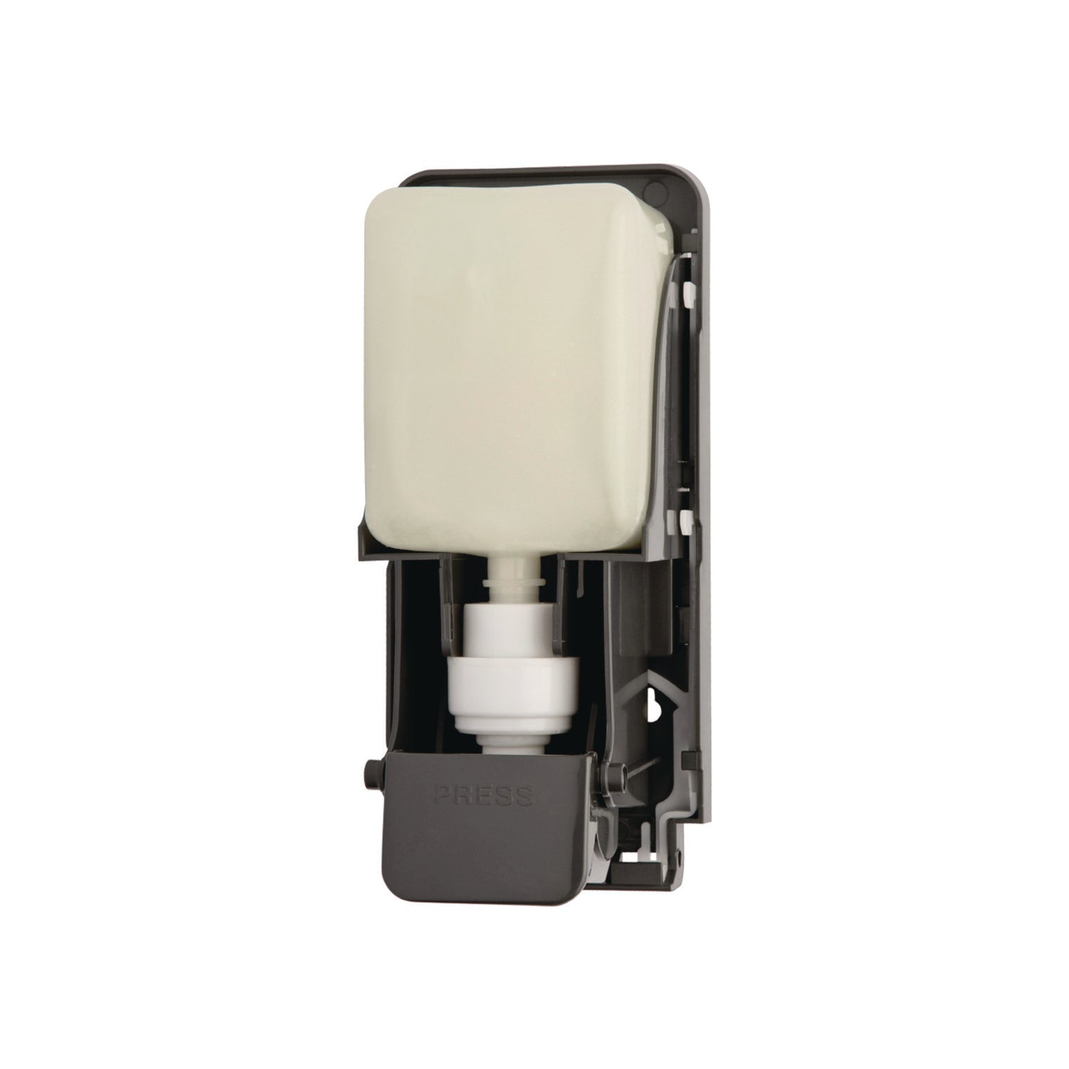 SOAP2O Wall-Mounted Dispenser, 5" x 5" x 11", Black/Faux Stainless Steel (2100BS13SPEA)