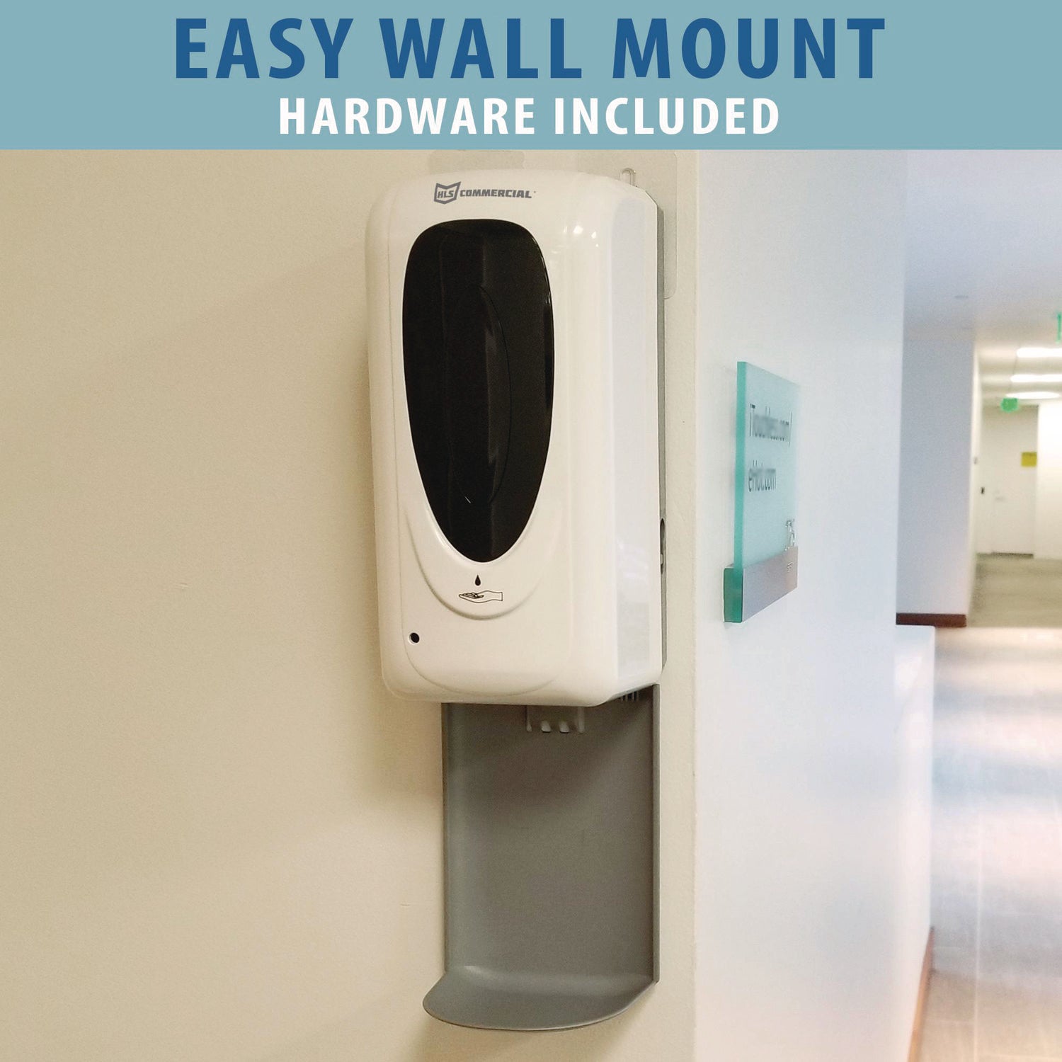 HLS Commercial Sanitizer Dispenser, 4.6 x 4.5 x 17, Silver (HLSSDW01)