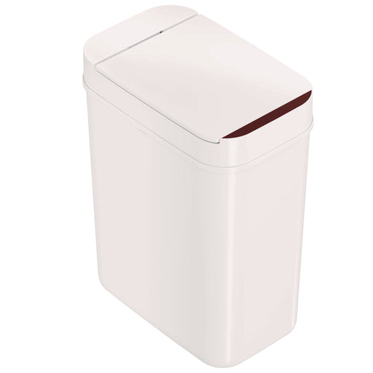 HLS Commercial Plastic Sensor Trash Can, 3 gal, Plastic, White (HLSSP03WW)