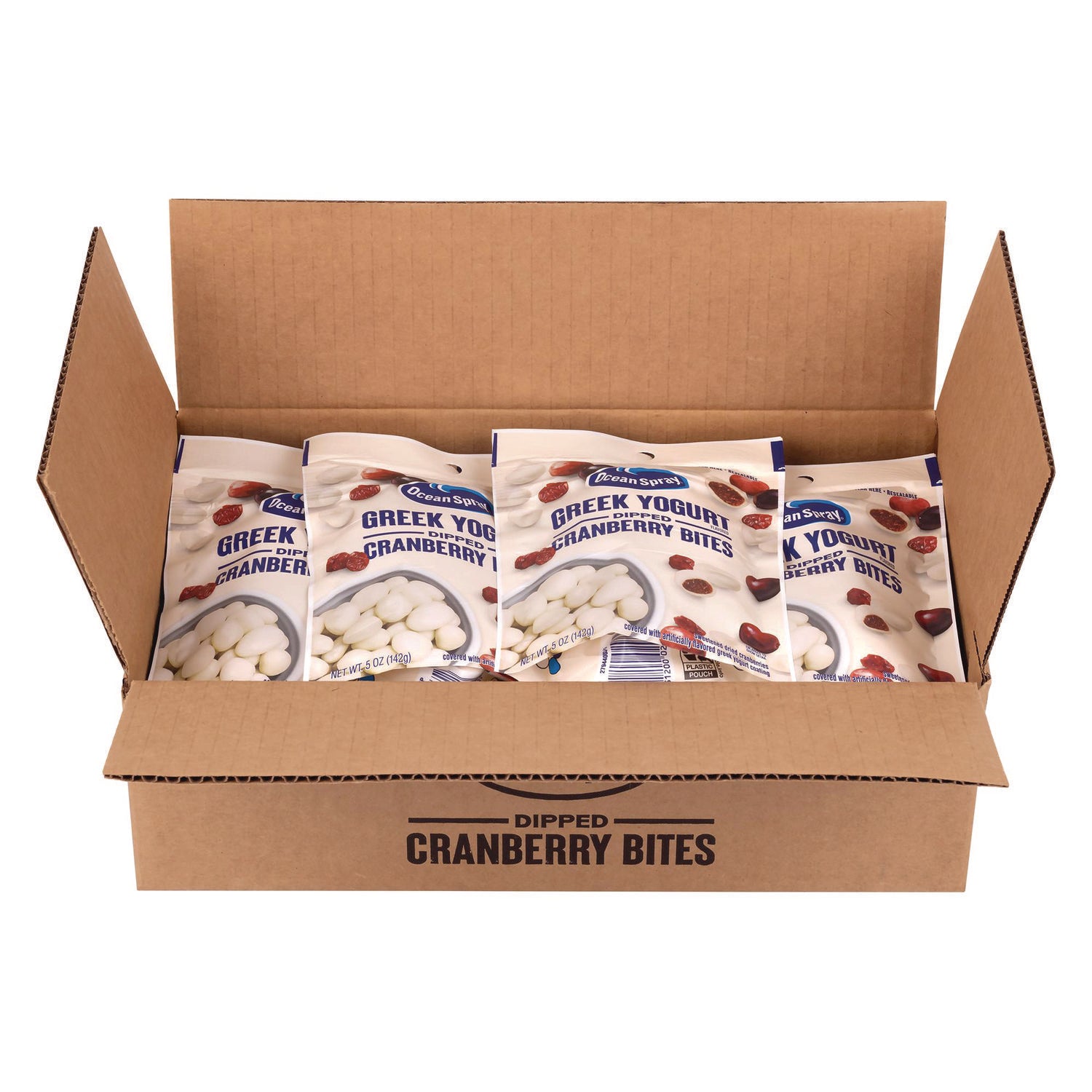 Ocean Spray Greek Yogurt Dipped Cranberry Bites, Cranberry/Yogurt, 5 oz Bag, 12/Carton (22002298)