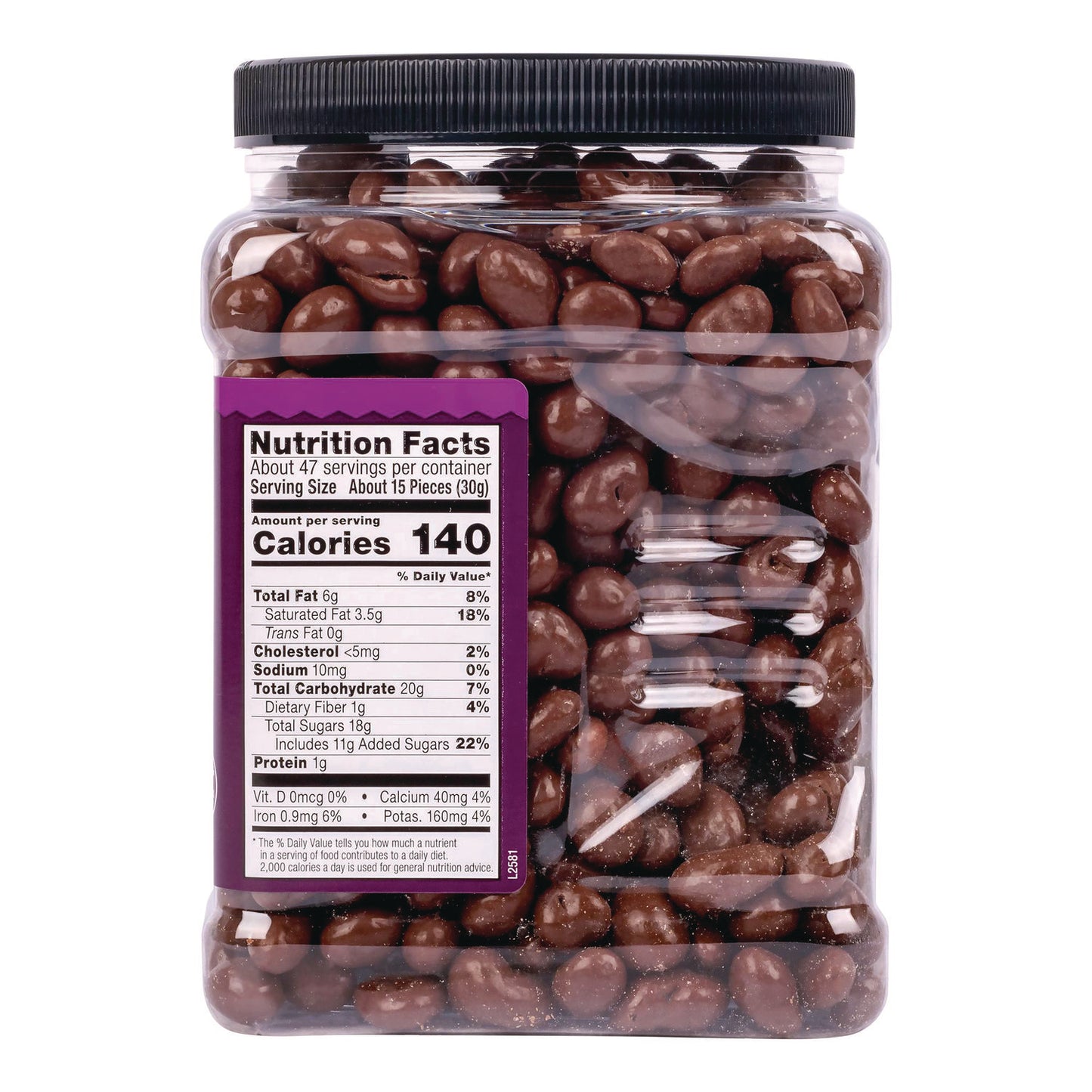 Wellsley Farms Milk Chocolate Covered Raisins, 50 oz Jar (22002345)