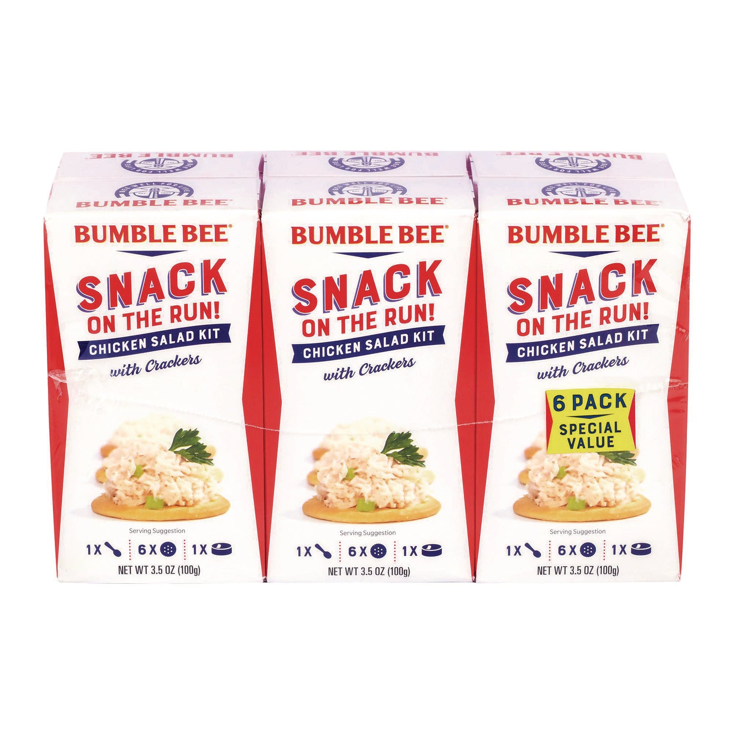 Bumble Bee Snack on the Run Chicken Salad Kit with Crackers, 3.5 oz Box, 6/Carton (22002355)