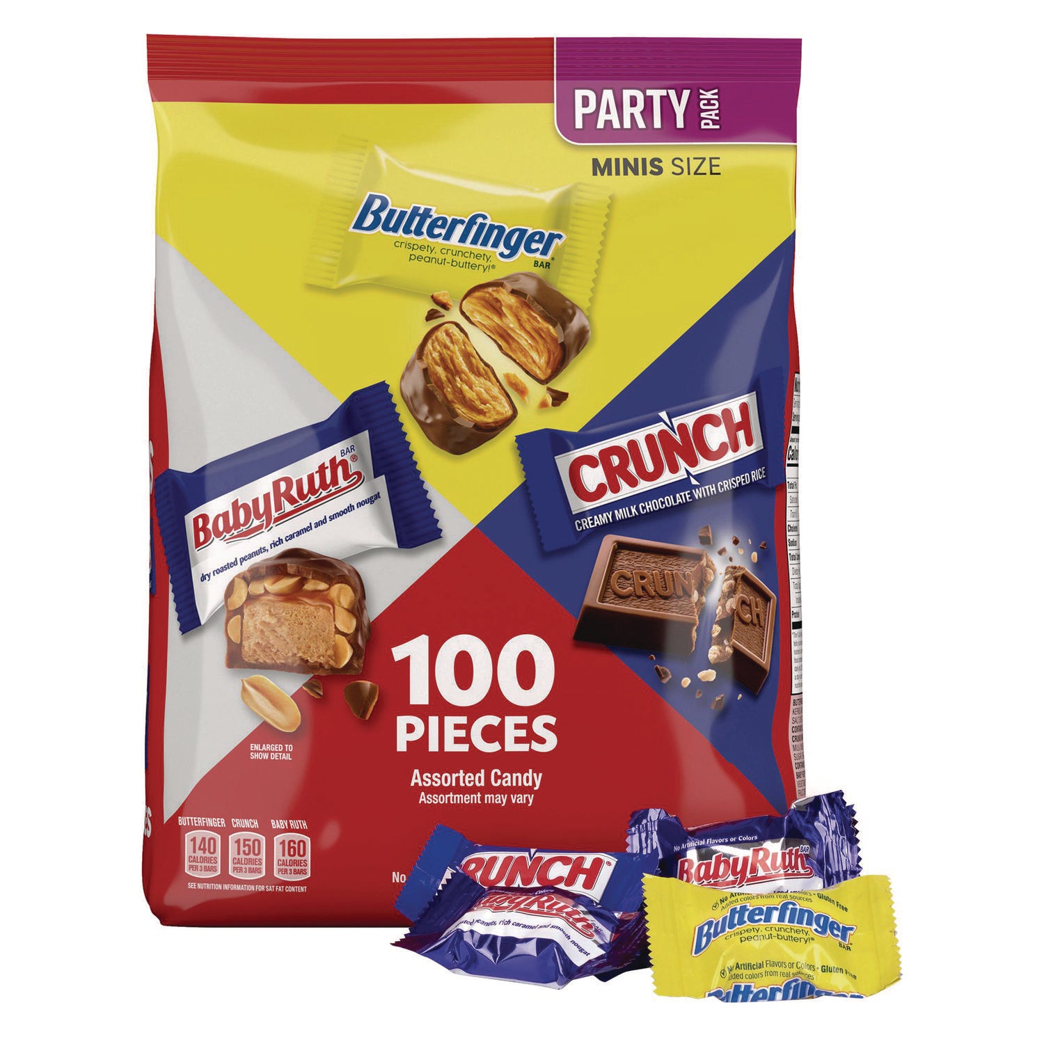 Butterfinger Assorted Party Candy Pack Mini, Chocolate, 35.7 oz Bag, 100 Pieces (22002356)