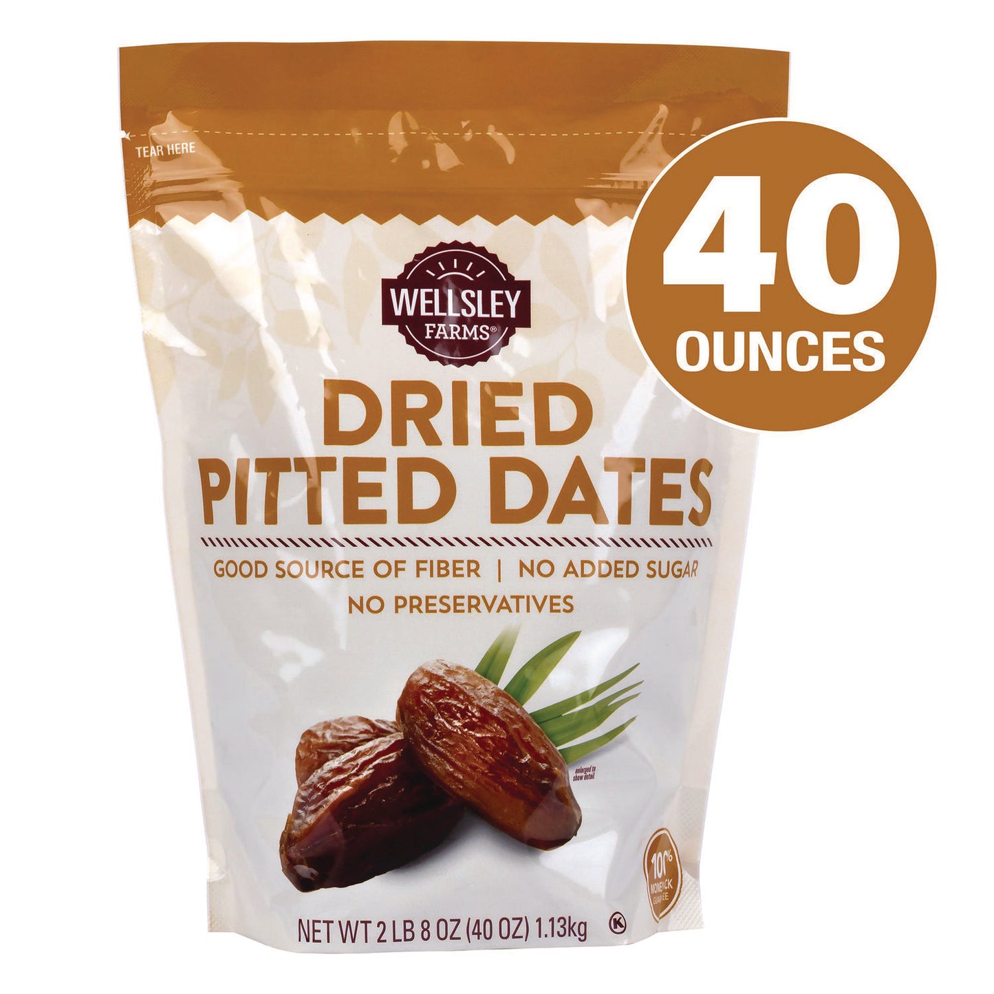 Wellsley Farms Dried Pitted Dates, 40 oz Bag (22002363)