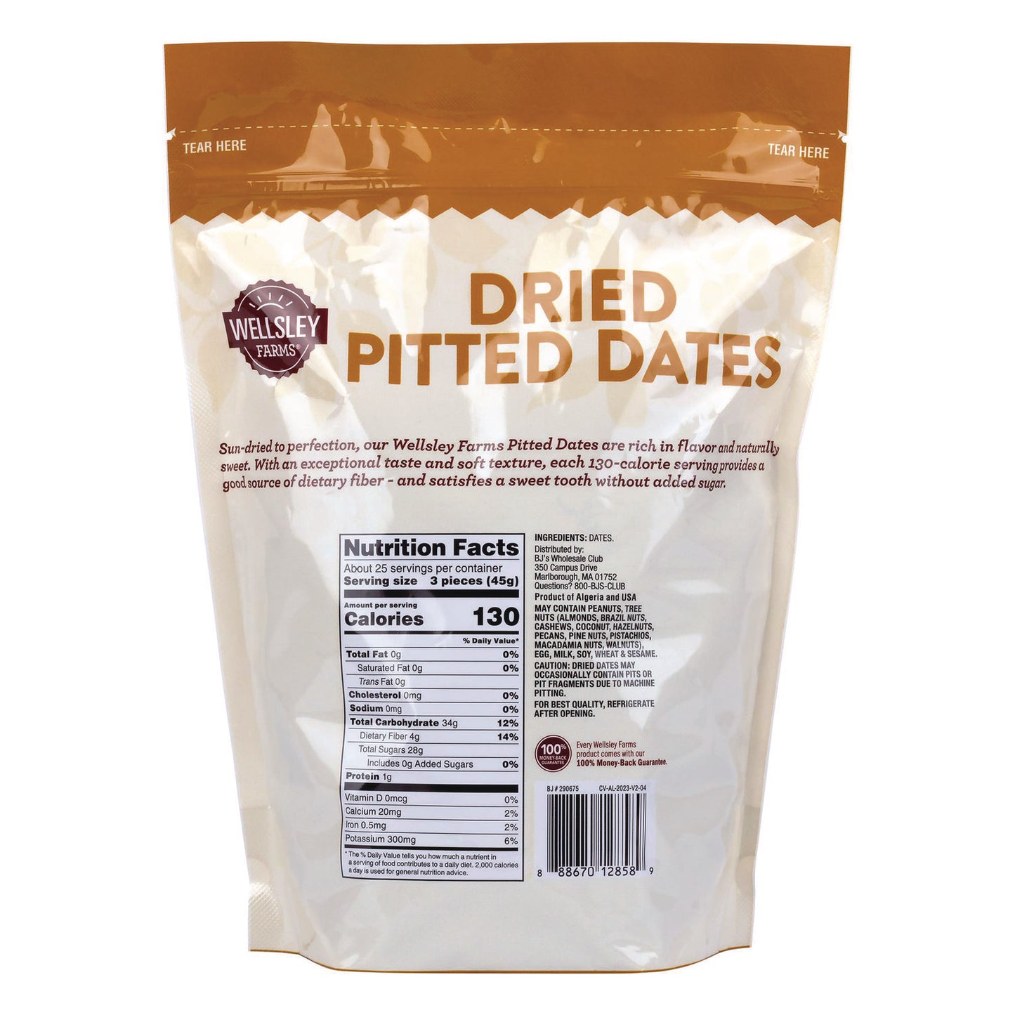 Wellsley Farms Dried Pitted Dates, 40 oz Bag (22002363)