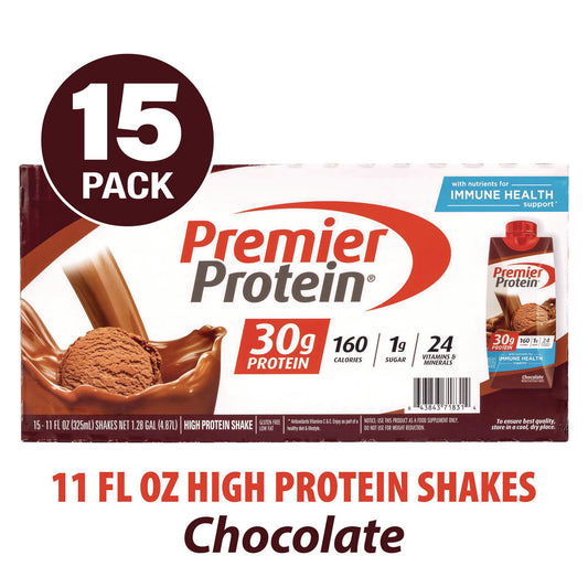 Premier Protein Chocolate Shake, 11 oz, 15/Carton (22002369)