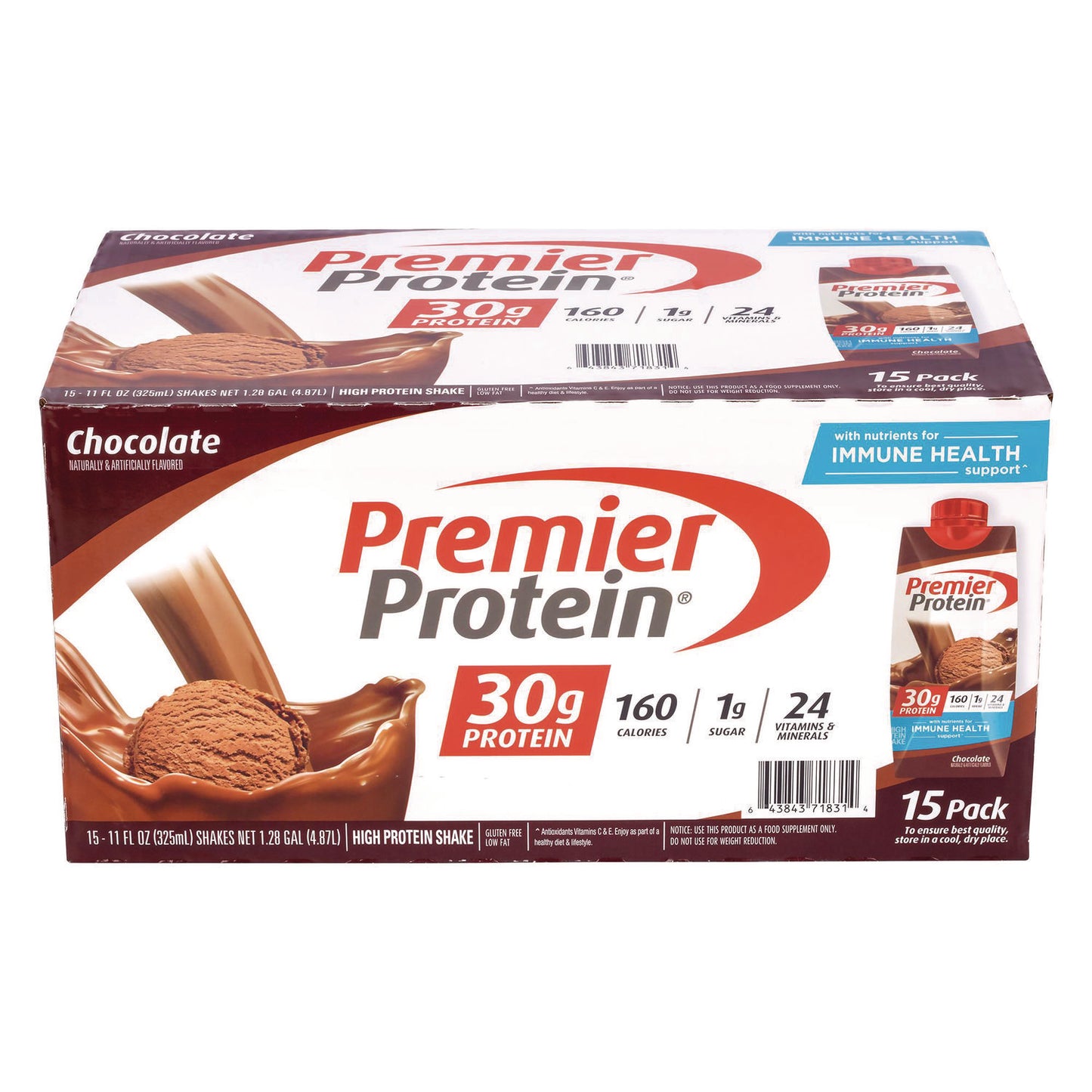 Premier Protein Chocolate Shake, 11 oz, 15/Carton (22002369)