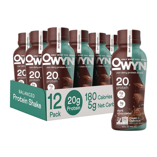 Owyn 20 g Protein Drink, Chocolate, 12 oz Bottle, 12/Carton (38200001)