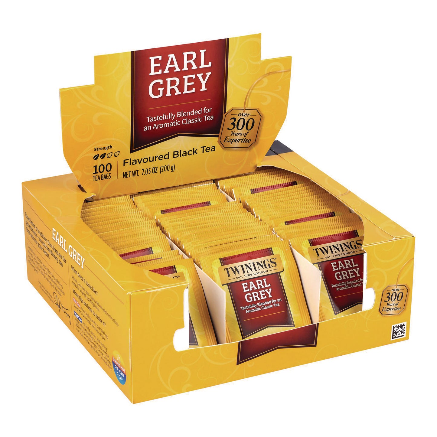 TWININGS Tea Bags, Earl Grey, Individually Wrapped, 100/Carton (22002386)