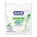 Oral-B Burst of Scope Floss Picks, Fresh Mint, 75 Picks/Bag, 5 Bags/Carton (22002395)