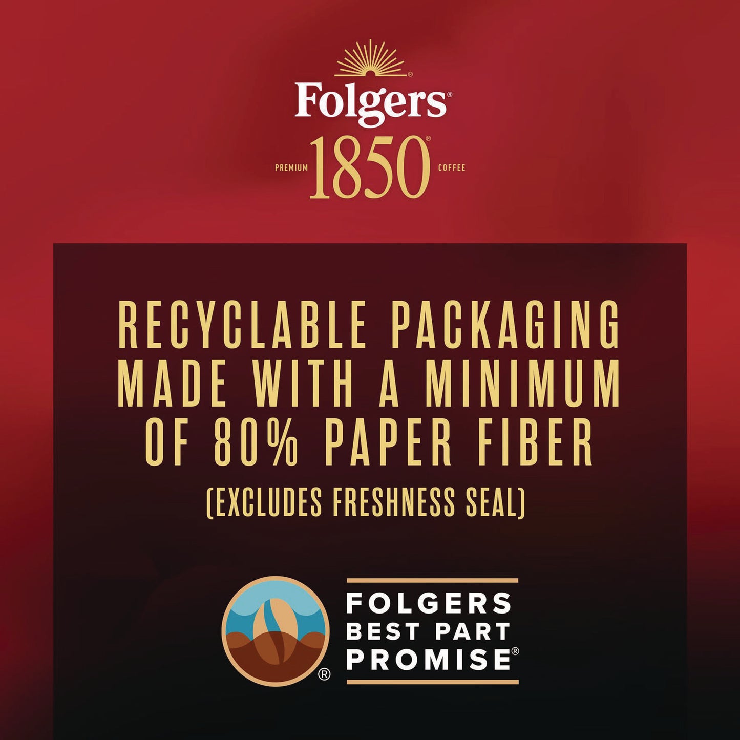 1850 Coffee, Trailblazer, 12 oz Bag, 6/Carton (62881)