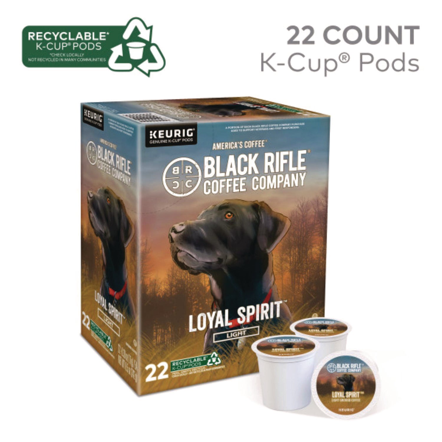 Black Rifle Coffee Company Loyal Spirit Coffee K-Cups, 88/Carton (0571CT)